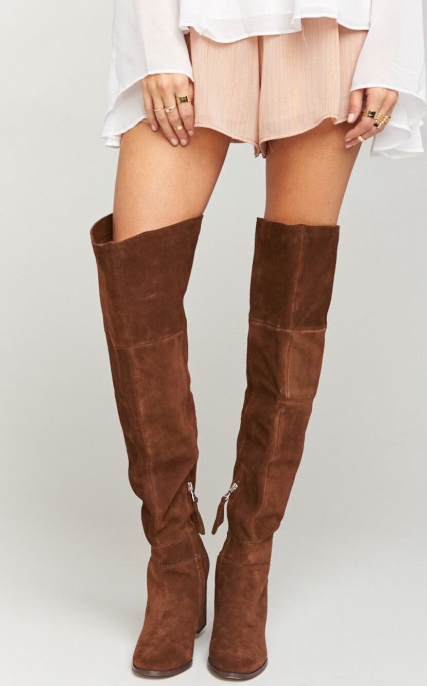 Dolce Vita Womens Over The Knee Boots 7 Brown OTK Thigh High Suede Block Heel
